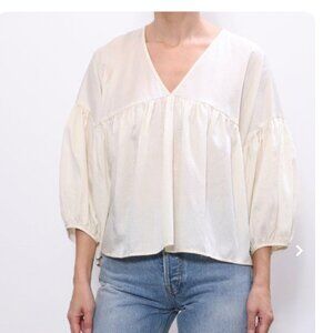 Black Crane Puff Top